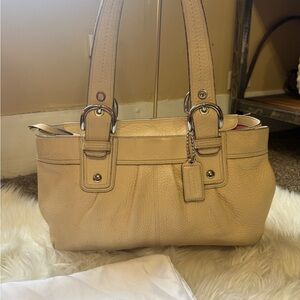 Coach Tan Leather Tote Bag